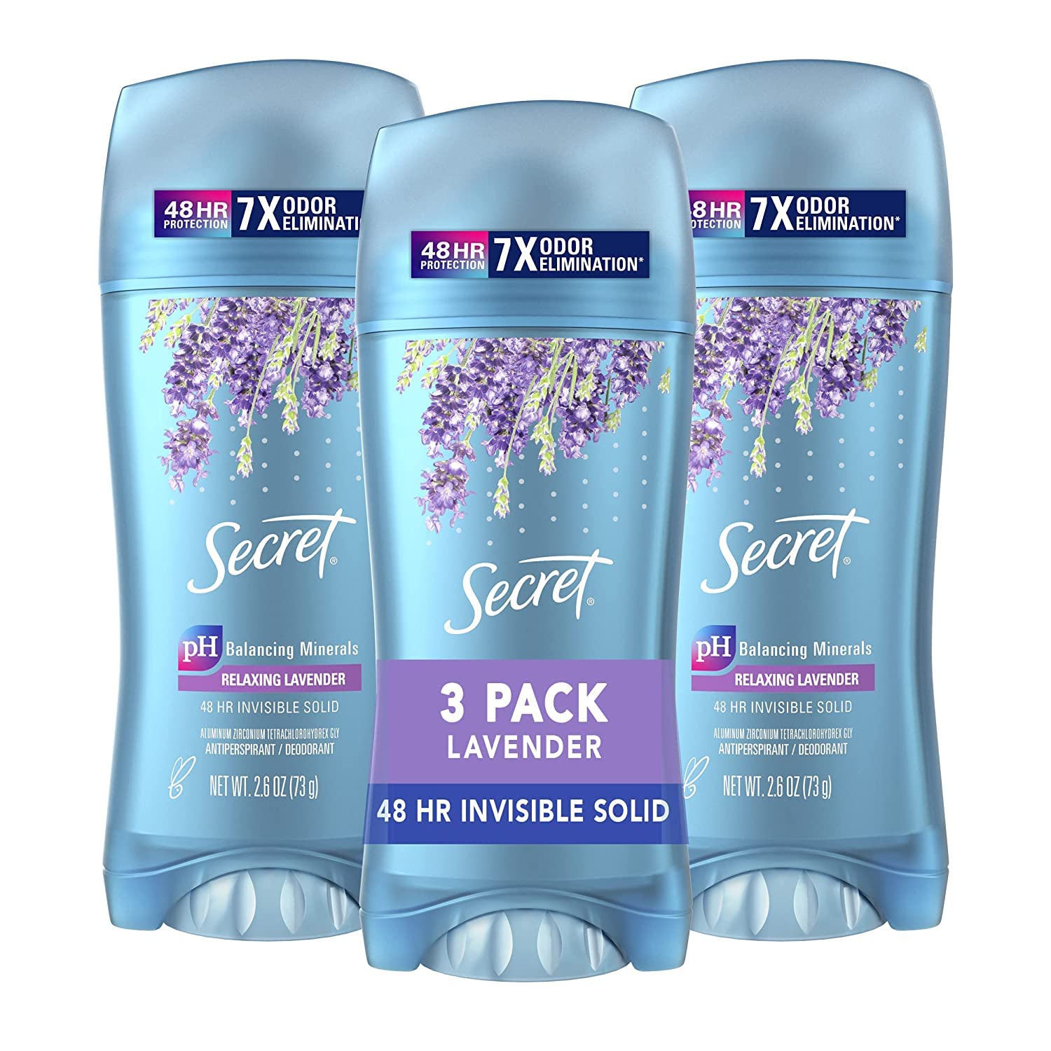 Secret Antiperspirant and Deodorant for Women, Original Clear Gel, Lavender Scent, 2.6 Oz, Pack of 6 - Image 1